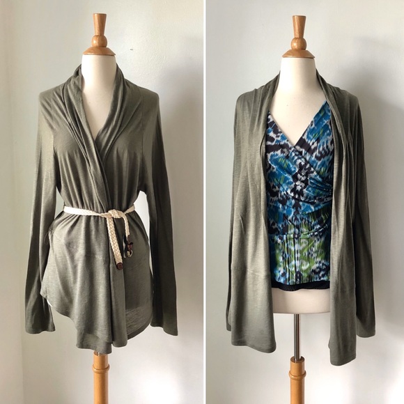 GAP Sweaters - GAP olive open front lightweight cardigan